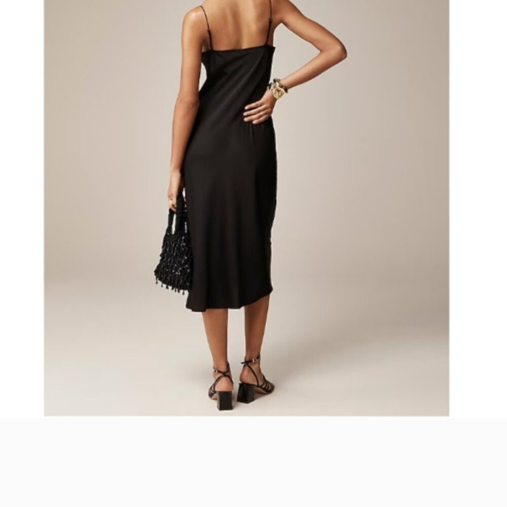 J. Crew Black Slip Dress